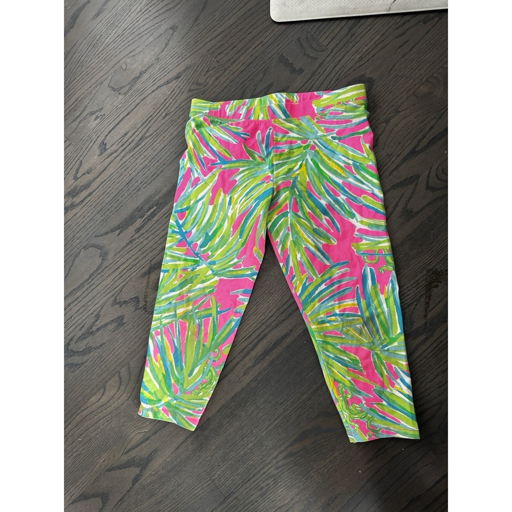 Lilly Pulitzer Girls Pants‎ Flower Tropical Pattern Size 10/12  Leg Stretchy